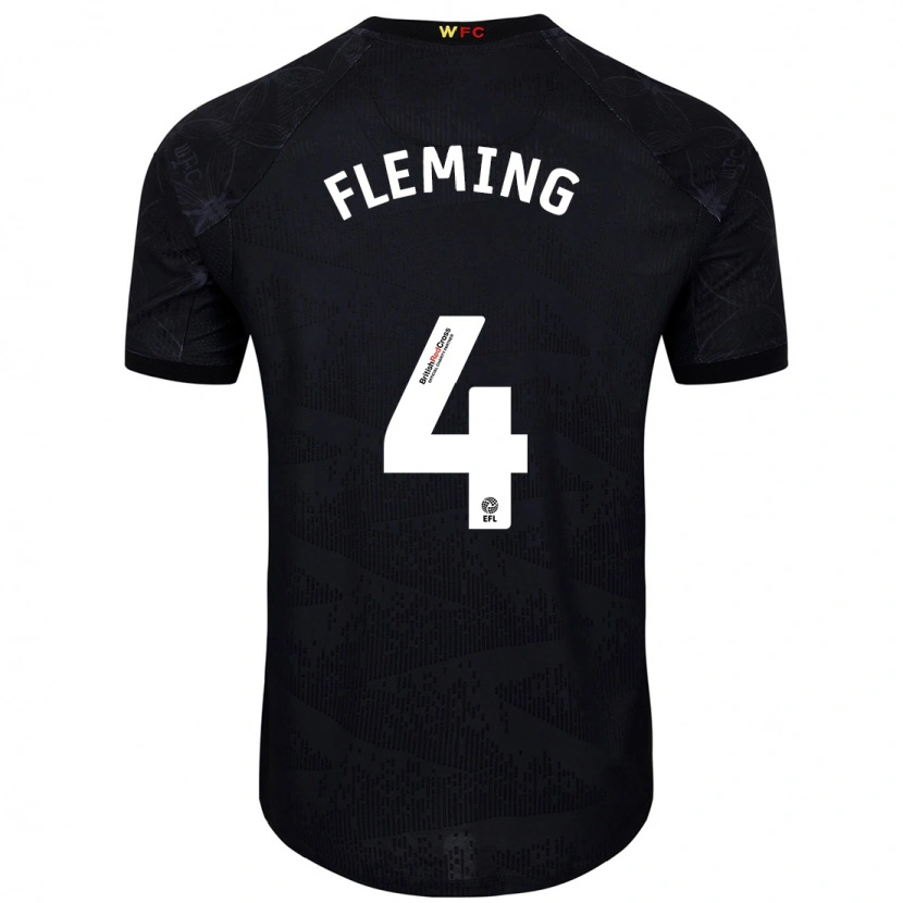 Danxen Women Charlotte Fleming #4 Black White Away Jersey 2024/25 T-Shirt