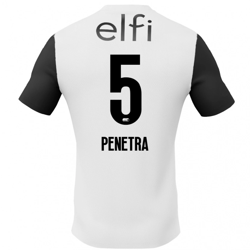 Danxen Women Alexandre Penetra #5 White Black Away Jersey 2024/25 T-Shirt