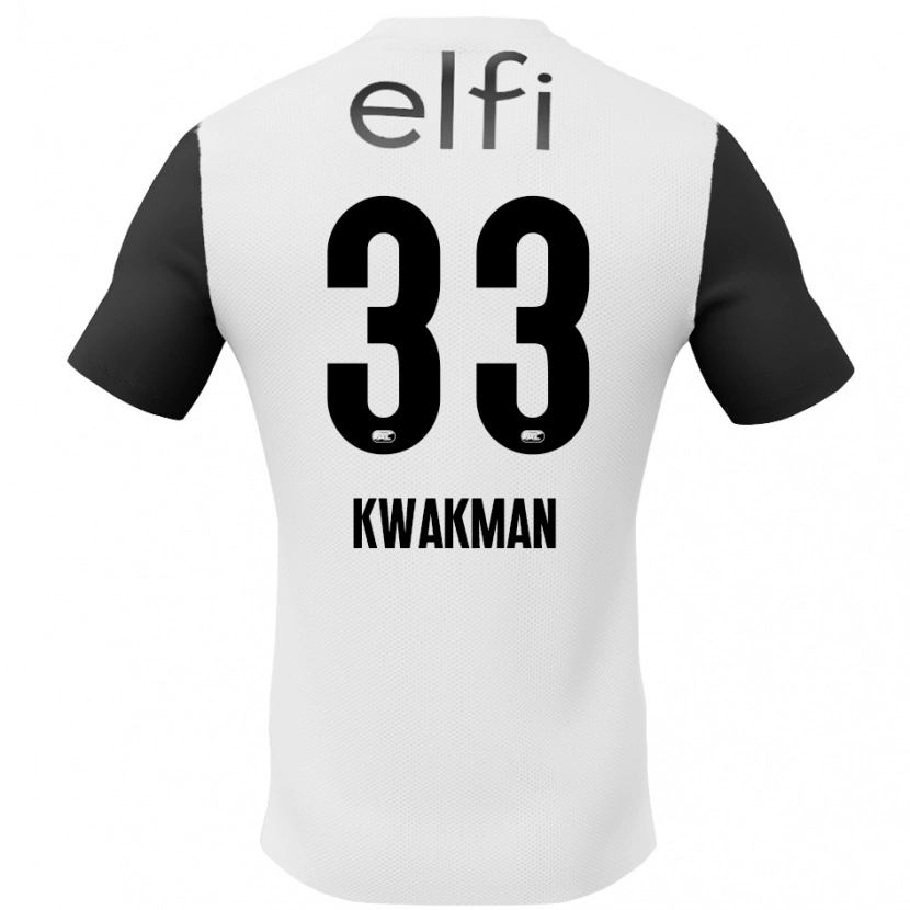 Danxen Women Dave Kwakman #33 White Black Away Jersey 2024/25 T-Shirt