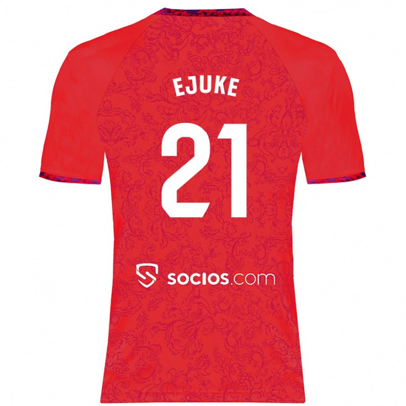 Danxen Women Chidera Ejuke #21 Red Away Jersey 2024/25 T-Shirt