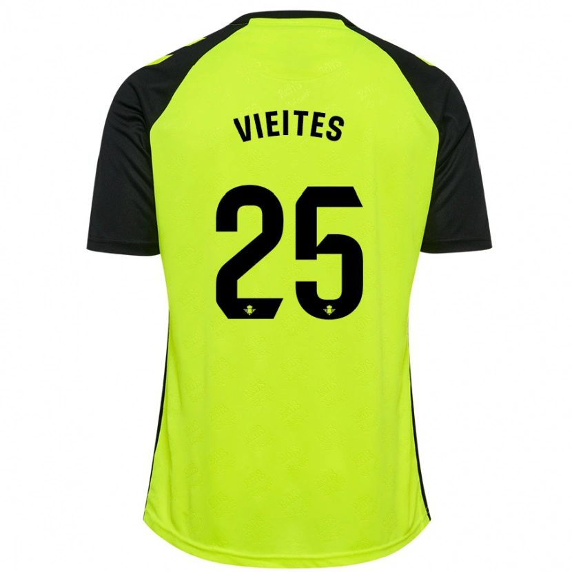 Danxen Women Fran Vieites #25 Fluorescent Yellow Black Away Jersey 2024/25 T-Shirt