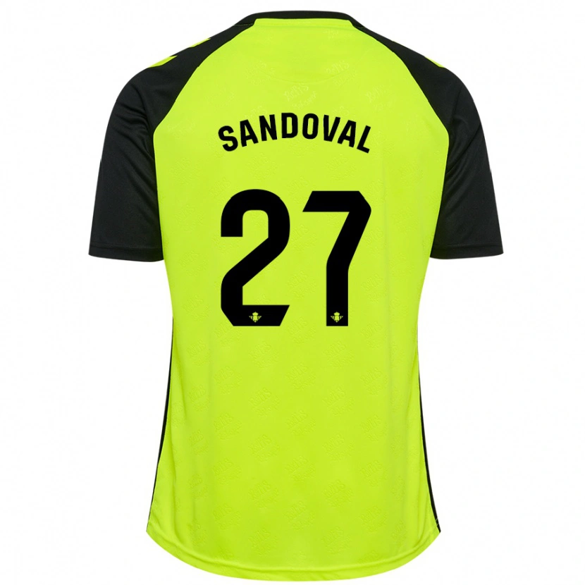 Danxen Women Keimer Sandoval #27 Fluorescent Yellow Black Away Jersey 2024/25 T-Shirt