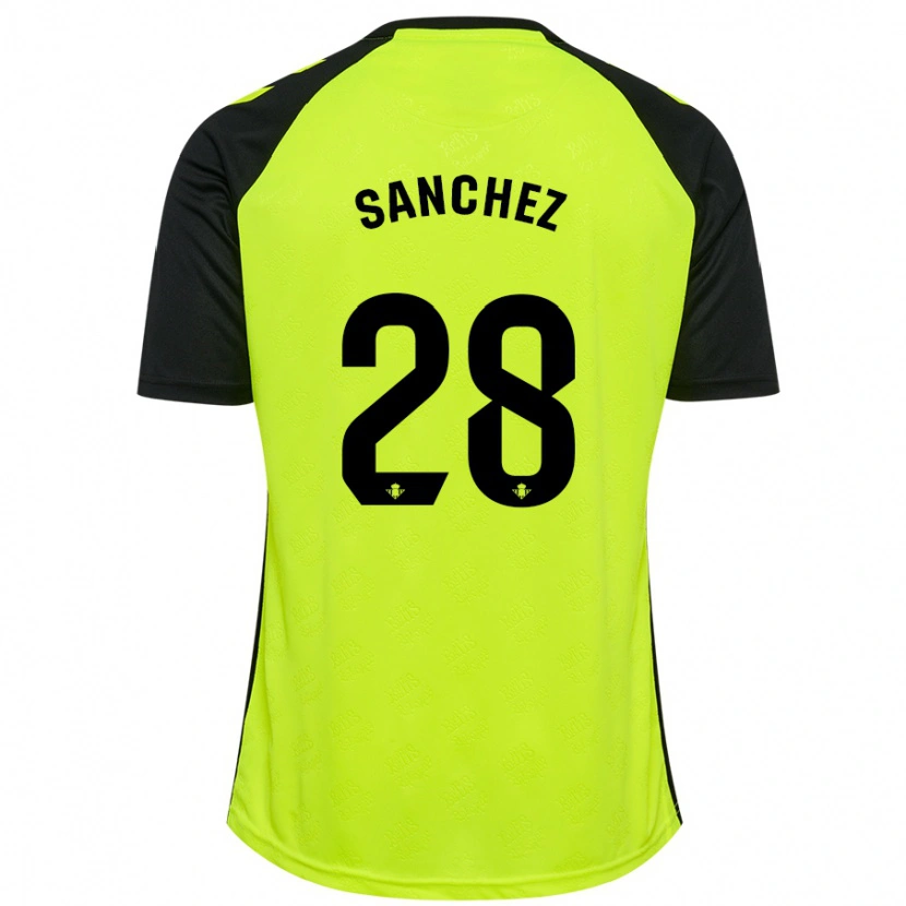 Danxen Women Marina Sánchez #28 Fluorescent Yellow Black Away Jersey 2024/25 T-Shirt