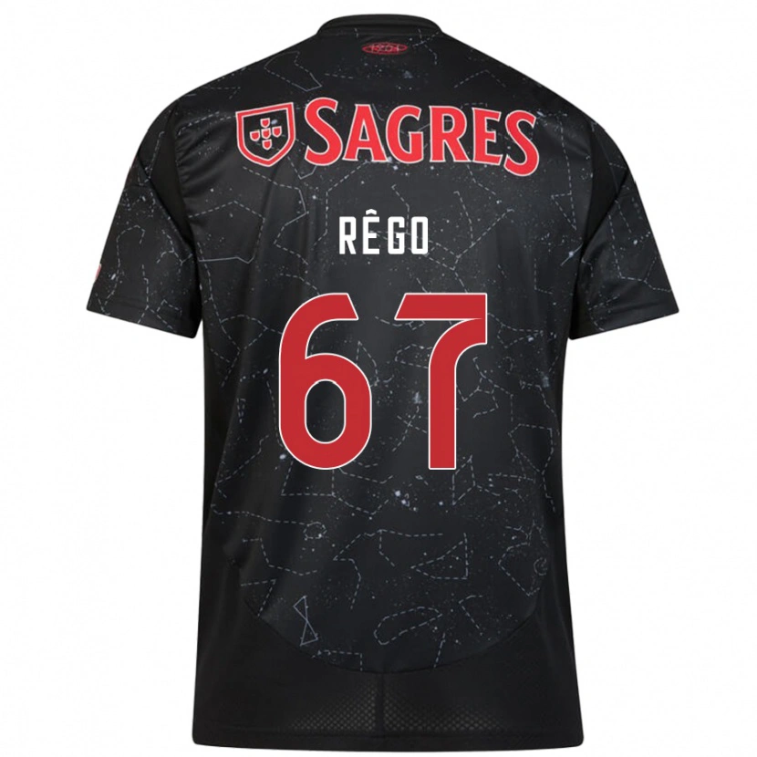 Danxen Women Rodrigo Rêgo #67 Black Red Away Jersey 2024/25 T-Shirt