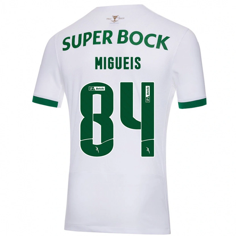 Danxen Women Pedro Miguéis #84 White Green Away Jersey 2024/25 T-Shirt