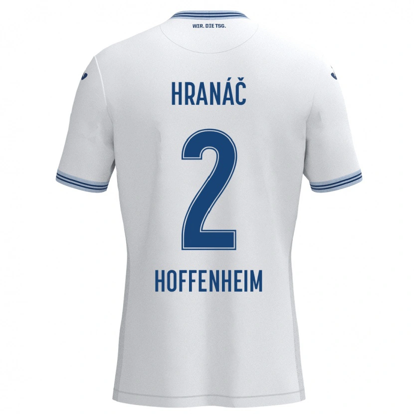 Danxen Women Robin Hranac #2 White Blue Away Jersey 2024/25 T-Shirt