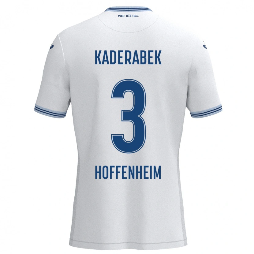 Danxen Women Pavel Kaderabek #3 White Blue Away Jersey 2024/25 T-Shirt