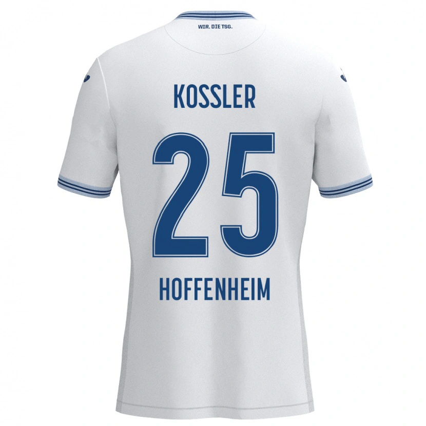 Danxen Women Melissa Kössler #25 White Blue Away Jersey 2024/25 T-Shirt