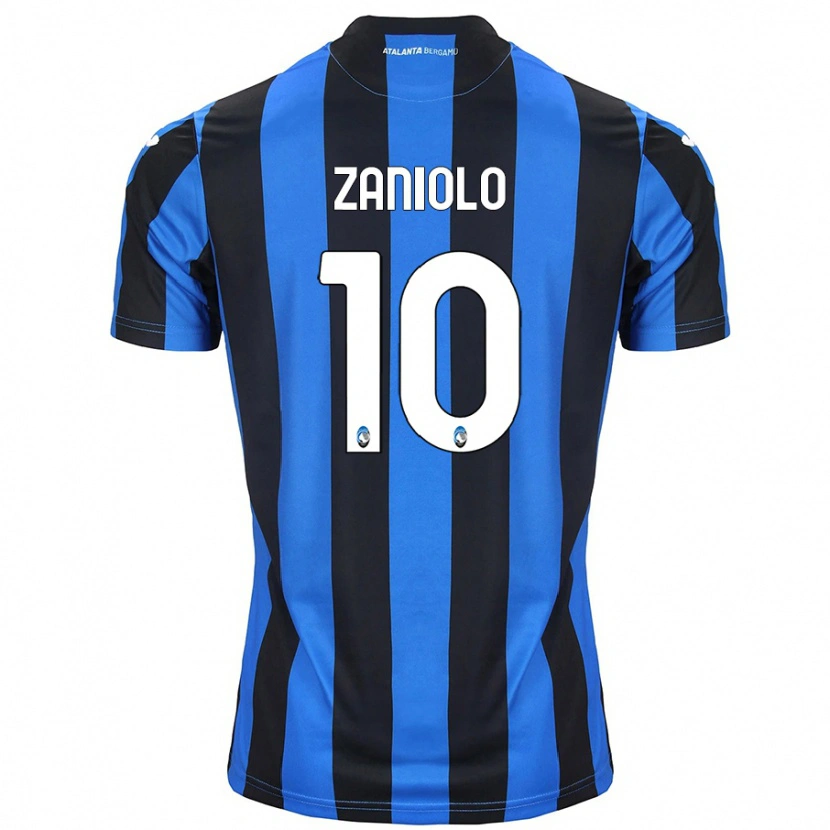 Danxen Kid Nicolò Zaniolo #10 Blue Black Home Jersey 2024/25 T-Shirt