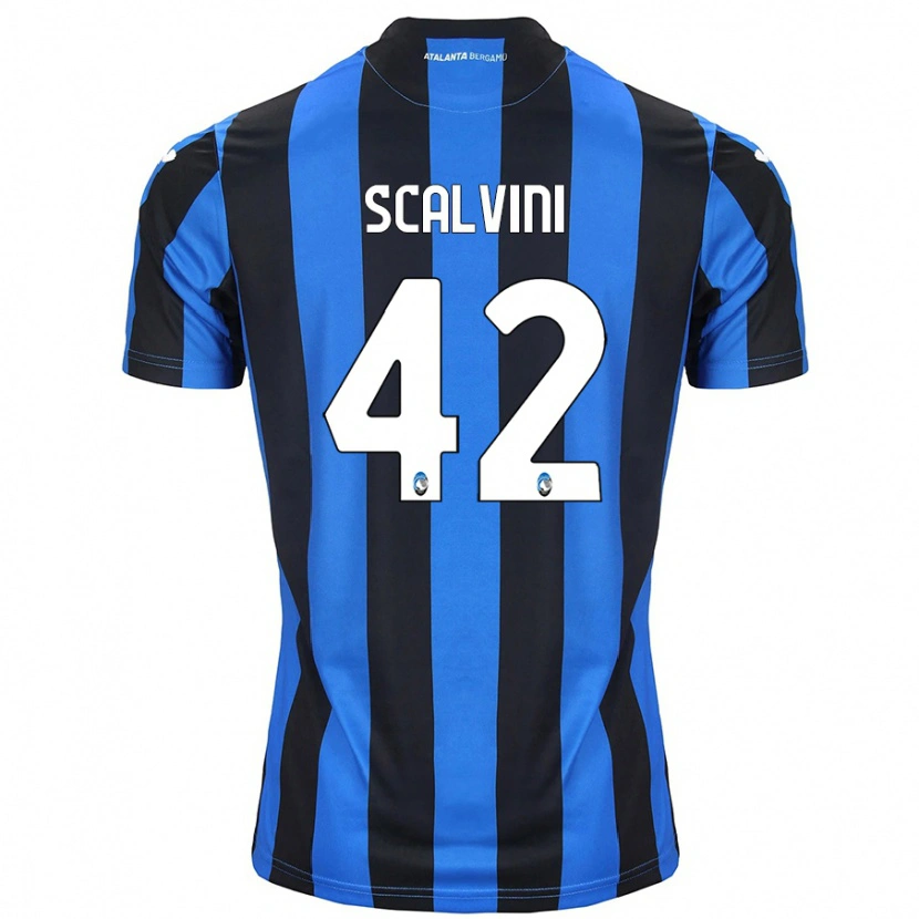 Danxen Kid Giorgio Scalvini #42 Blue Black Home Jersey 2024/25 T-Shirt