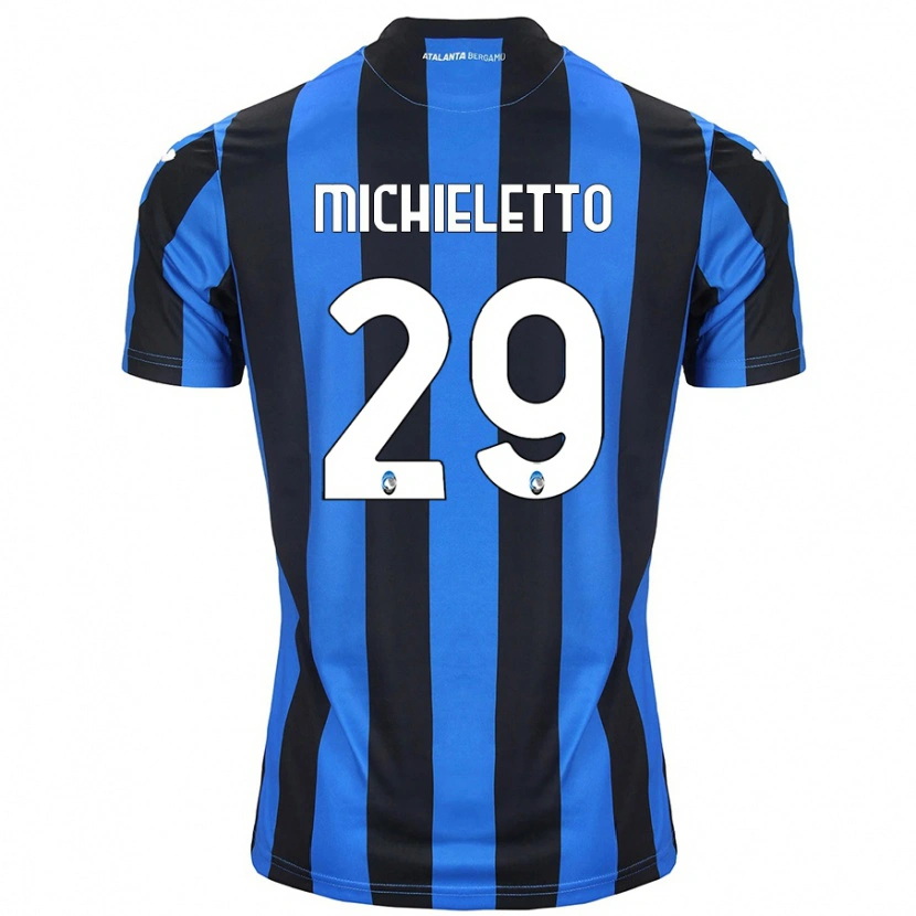 Danxen Kid Andrea Michieletto #29 Blue Black Home Jersey 2024/25 T-Shirt