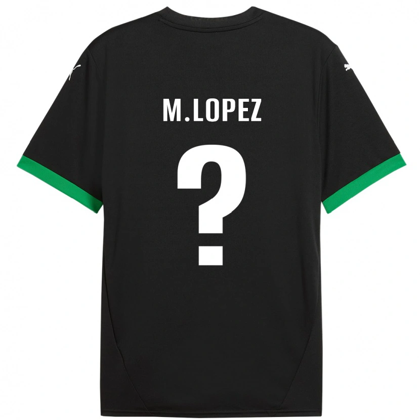 Danxen Kid Maxime López #0 Black Dark Green Home Jersey 2024/25 T-Shirt