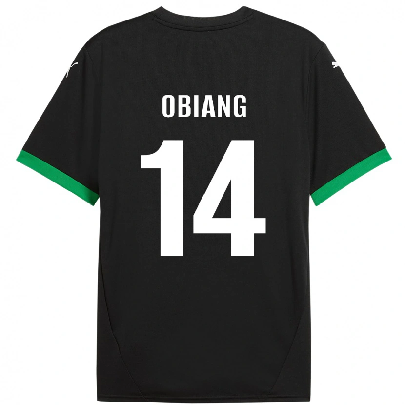 Danxen Kid Pedro Obiang #14 Black Dark Green Home Jersey 2024/25 T-Shirt