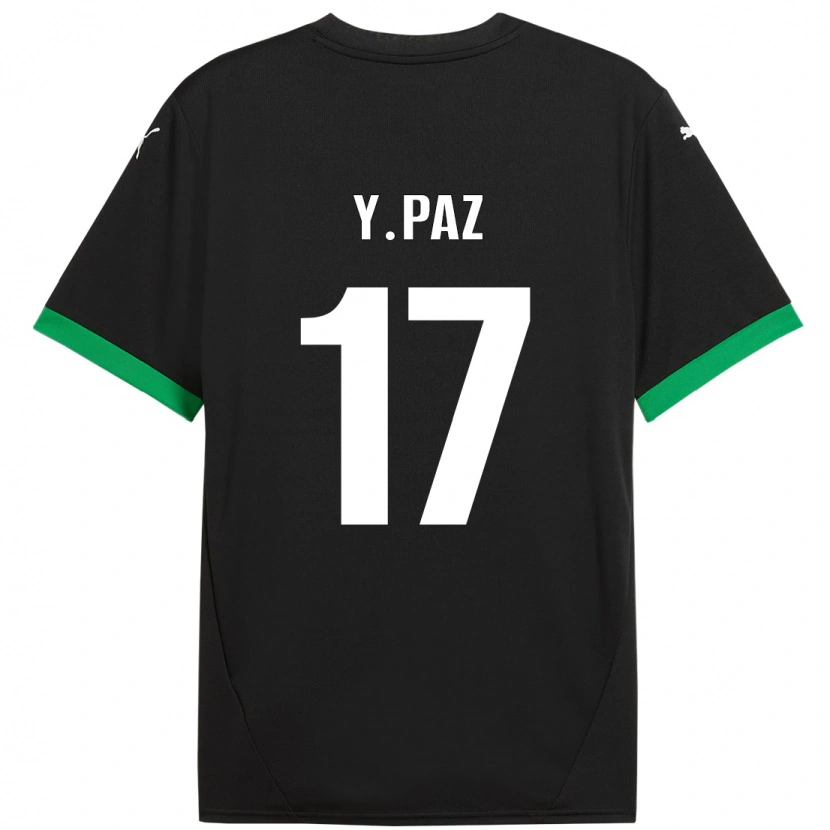 Danxen Kid Yeferson Paz #17 Black Dark Green Home Jersey 2024/25 T-Shirt