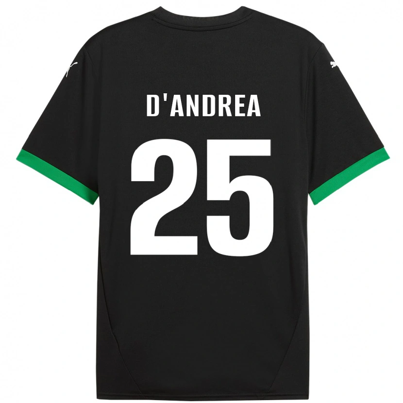 Danxen Kid Luca D'andrea #25 Black Dark Green Home Jersey 2024/25 T-Shirt