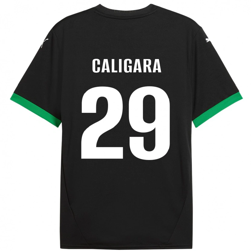 Danxen Kid Fabrizio Caligara #29 Black Dark Green Home Jersey 2024/25 T-Shirt