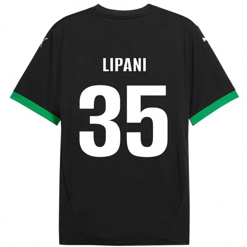 Danxen Kid Luca Lipani #35 Black Dark Green Home Jersey 2024/25 T-Shirt