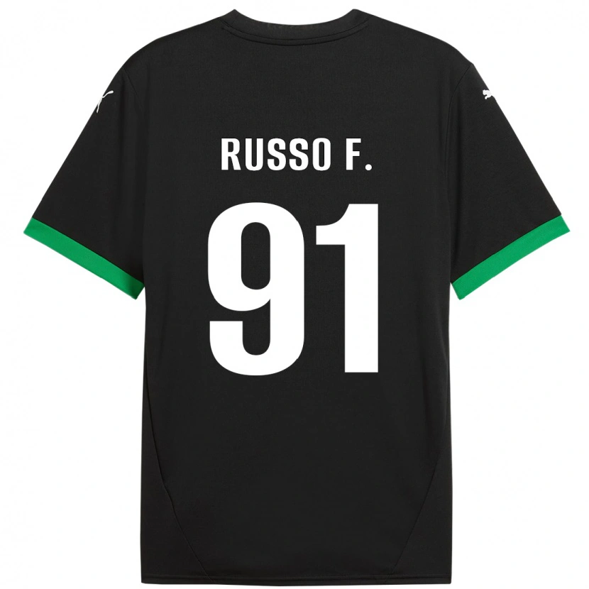 Danxen Kid Flavio Russo #91 Black Dark Green Home Jersey 2024/25 T-Shirt