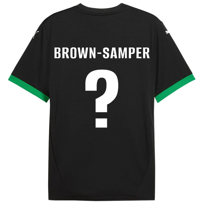 Danxen Kid Isaac Brown-Samper #0 Black Dark Green Home Jersey 2024/25 T-Shirt