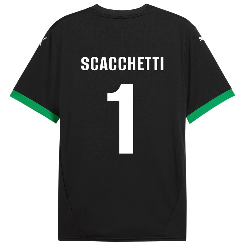 Danxen Kid Alessandro Scacchetti #1 Black Dark Green Home Jersey 2024/25 T-Shirt