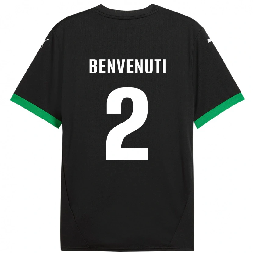 Danxen Kid Giacomo Benvenuti #2 Black Dark Green Home Jersey 2024/25 T-Shirt