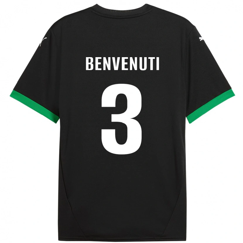 Danxen Kid Tommaso Benvenuti #3 Black Dark Green Home Jersey 2024/25 T-Shirt