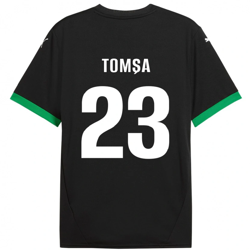 Danxen Kid Troy Tomșa #23 Black Dark Green Home Jersey 2024/25 T-Shirt