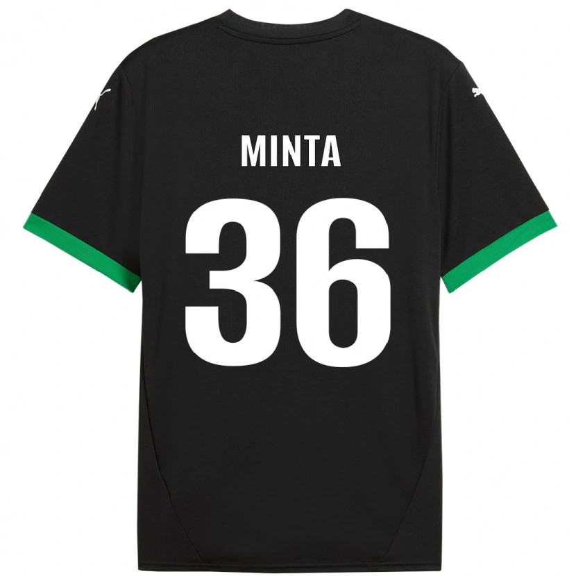 Danxen Kid Amoako Minta #36 Black Dark Green Home Jersey 2024/25 T-Shirt