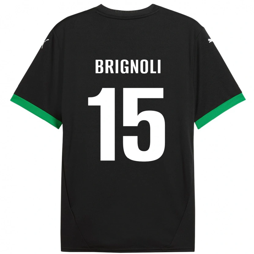 Danxen Kid Benedetta Brignoli #15 Black Dark Green Home Jersey 2024/25 T-Shirt