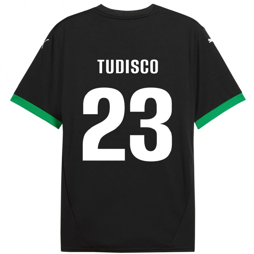 Danxen Kid Giorgia Tudisco #23 Black Dark Green Home Jersey 2024/25 T-Shirt