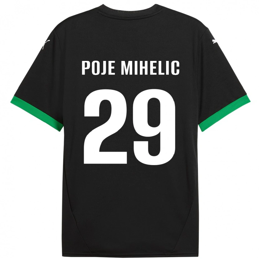 Danxen Kid Naja Poje Mihelič #29 Black Dark Green Home Jersey 2024/25 T-Shirt