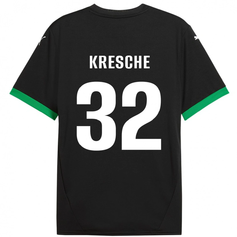 Danxen Kid Isabella Kresche #32 Black Dark Green Home Jersey 2024/25 T-Shirt