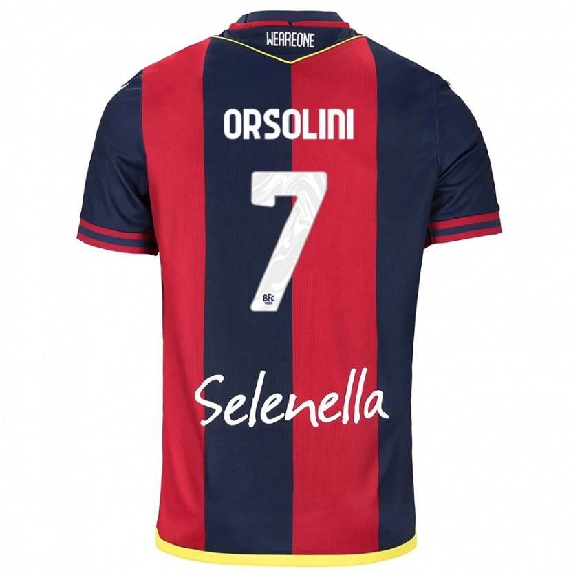 Danxen Kid Riccardo Orsolini #7 Red Royal Blue Home Jersey 2024/25 T-Shirt