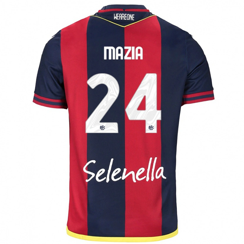 Danxen Kid Andrea Mazia #24 Red Royal Blue Home Jersey 2024/25 T-Shirt