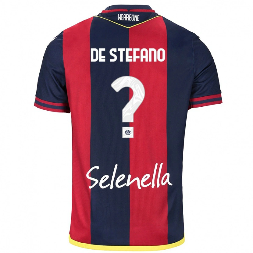 Danxen Kid Nicolò De Stefano #0 Red Royal Blue Home Jersey 2024/25 T-Shirt