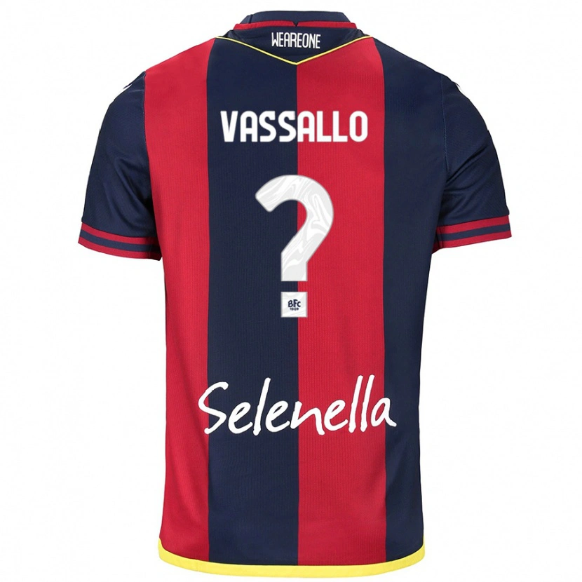 Danxen Kid Giacomo Vassallo #0 Red Royal Blue Home Jersey 2024/25 T-Shirt