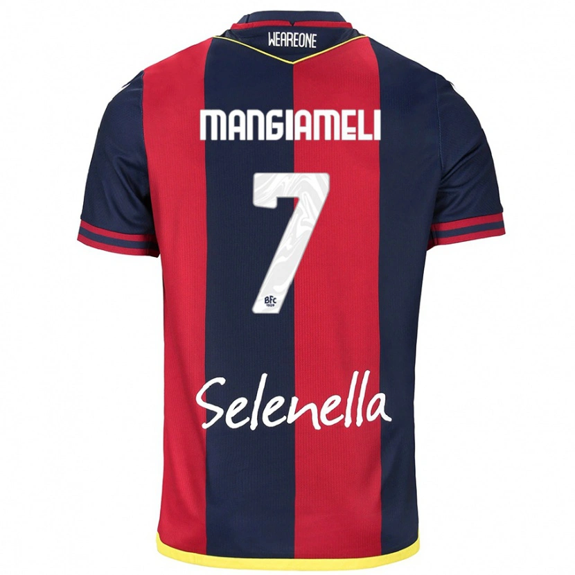 Danxen Kid Federico Mangiameli #7 Red Royal Blue Home Jersey 2024/25 T-Shirt