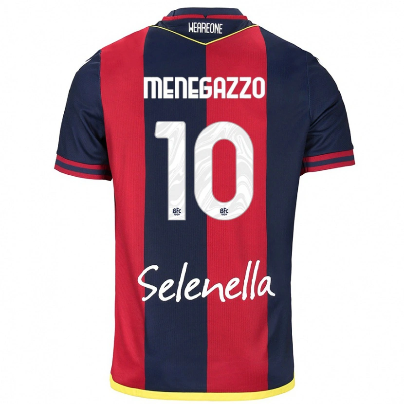 Danxen Kid Lorenzo Menegazzo #10 Red Royal Blue Home Jersey 2024/25 T-Shirt