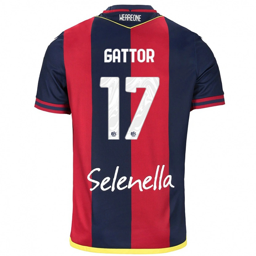 Danxen Kid Gianluca Gattor #17 Red Royal Blue Home Jersey 2024/25 T-Shirt