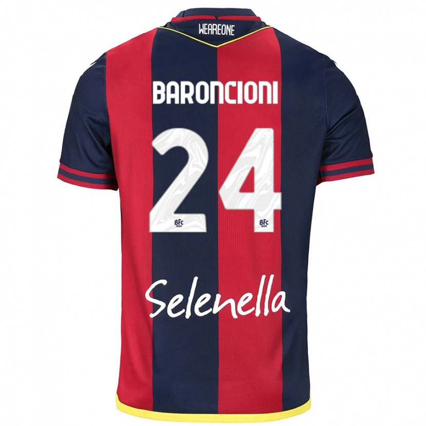 Danxen Kid Davide Baroncioni #24 Red Royal Blue Home Jersey 2024/25 T-Shirt