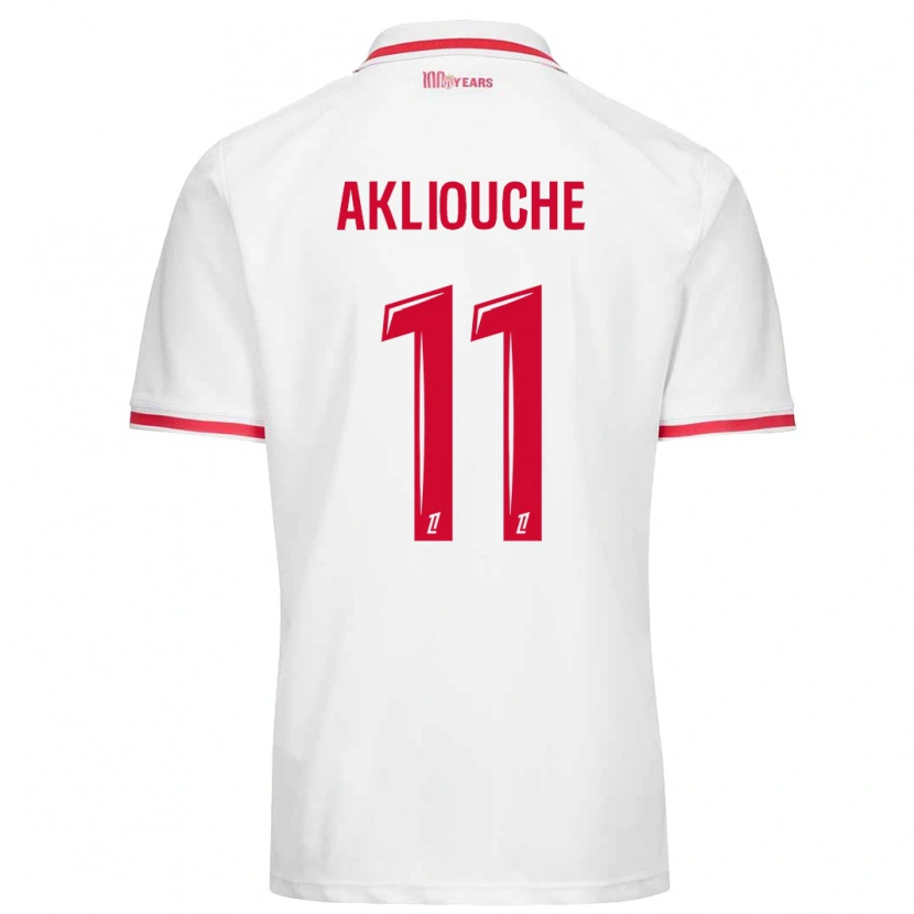 Danxen Kid Maghnes Akliouche #11 White Red Home Jersey 2024/25 T-Shirt