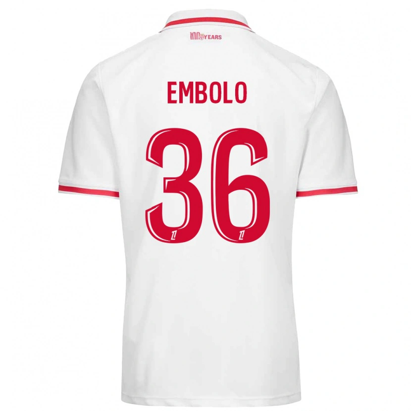 Danxen Kid Breel Embolo #36 White Red Home Jersey 2024/25 T-Shirt