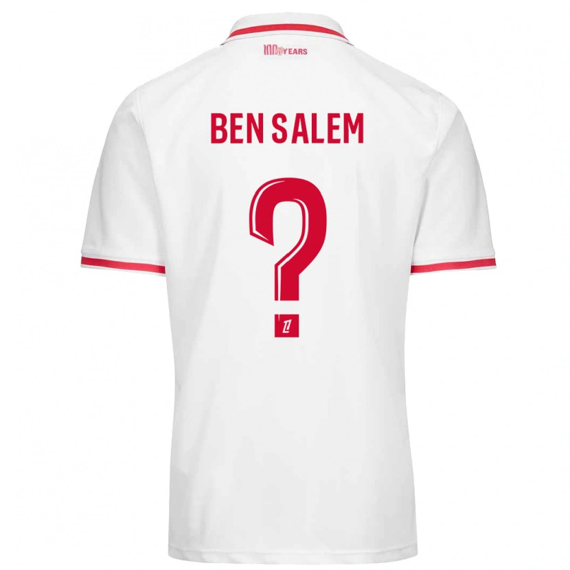 Danxen Kid Oualid Ben Salem #0 White Red Home Jersey 2024/25 T-Shirt