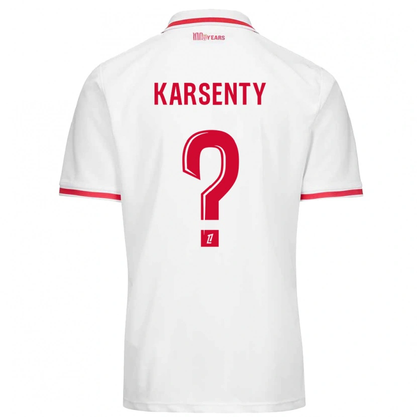 Danxen Kid Kylian Karsenty #0 White Red Home Jersey 2024/25 T-Shirt