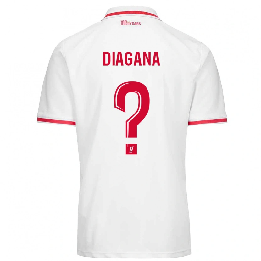 Danxen Kid Abdoulaye Diagana #0 White Red Home Jersey 2024/25 T-Shirt