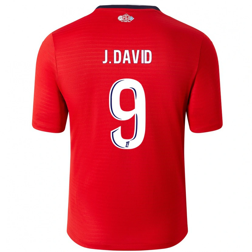 Danxen Kid Jonathan David #9 Red White Home Jersey 2024/25 T-Shirt