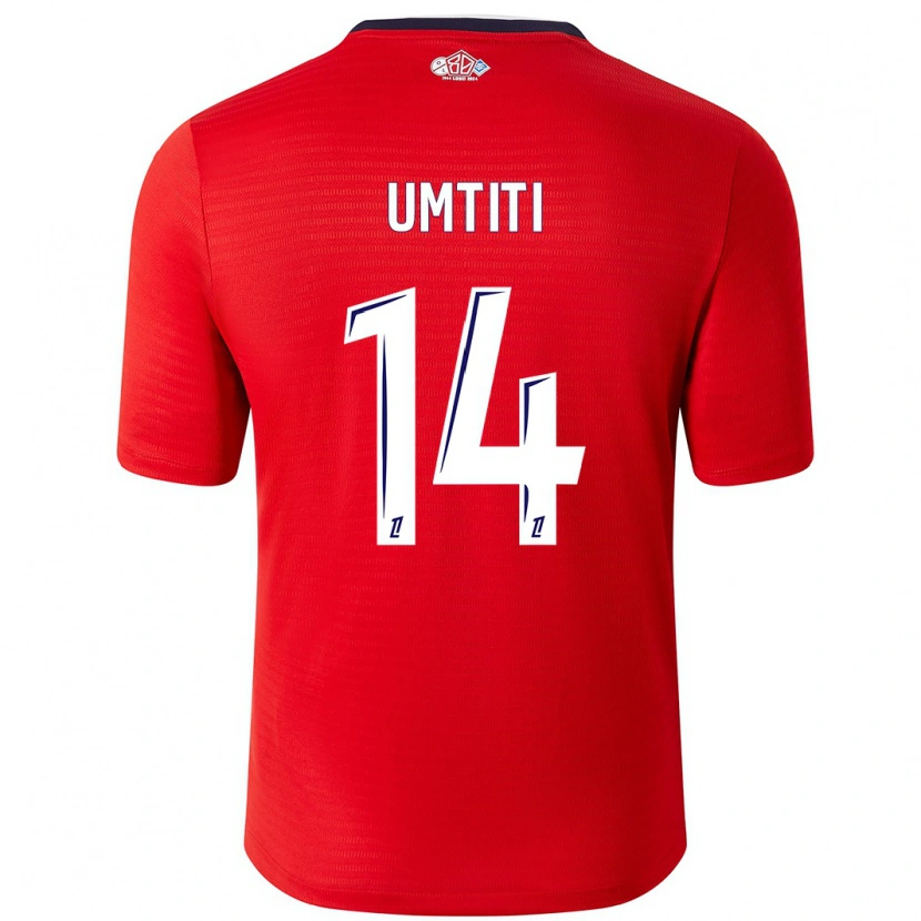 Danxen Kid Samuel Umtiti #14 Red White Home Jersey 2024/25 T-Shirt