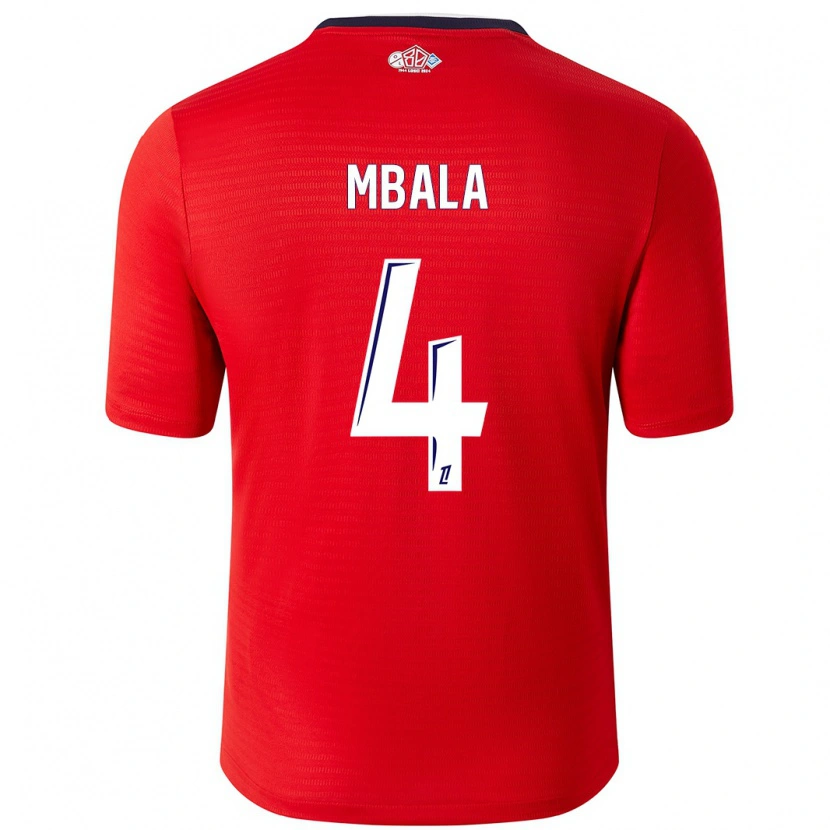 Danxen Kid Olivia Mbala #4 Red White Home Jersey 2024/25 T-Shirt