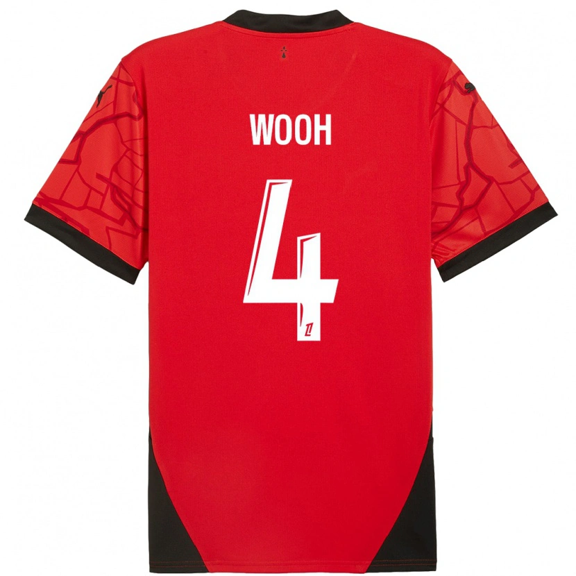 Danxen Kid Christopher Wooh #4 Red Black Home Jersey 2024/25 T-Shirt