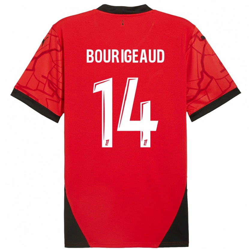 Danxen Kid Benjamin Bourigeaud #14 Red Black Home Jersey 2024/25 T-Shirt